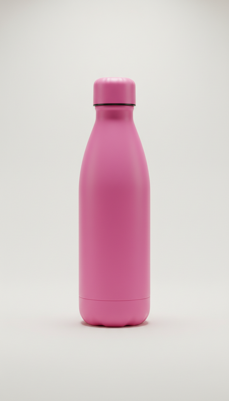 Insulated Water Bottle in Bubblegum Pink